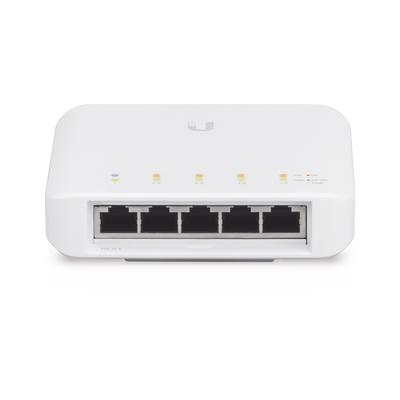 Switch UniFi FLEX UBIQUITI USW-FLEX de 5 puertos para semi-exterior IP55 (1 x PoE de entrada 802.3af/at/bt y 4 puertos PoE de salida 802.3af)