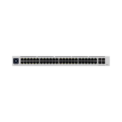 UniFi Switch USW-Pro-48-POE Gen2, Capa 3 UBIQUITI de 48 puertos PoE 802.3at/bt + 4 puertos 1/10G SFP+, 600W, pantalla informativa