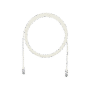 Cable de Parcheo TX6, UTP Cat6, Diámetro Reducido (28AWG), Color Blanco Mate, 1ft