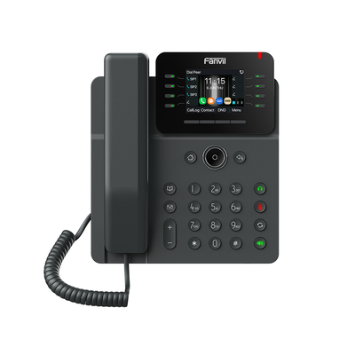 Teléfono IP Empresarial, 12 líneas SIP, pantalla a color 2.8″, PoE, puertos Gigabit, conferencia local de 6 vías.