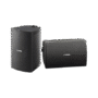 Altavoz de Montaje en Pared | 2 vias | Woofer 4" | Tweeter 1" | IPX3 | 8 ohms | 70/100V | Color Negro | Par