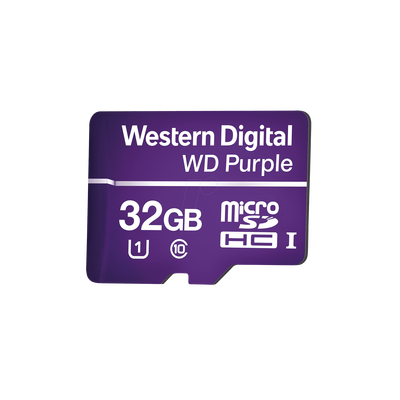 Memoria microSD Western Digital (WD) WD32MSD de 32GB PURPLE, Especializada Para Videovigilancia, 10 VECES MAYOR DURACIÓN, 3 AÑOS DE GARANTIA - Image 2