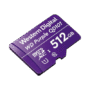 Memoria microSD de 512 GB PURPLE, Especializada Para Videovigilancia, 10 VECES MAYOR DURACIÓN, 3 AÑOS DE GARANTIA