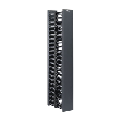 Organizador Vertical NetRunner, Doble (Frontal y Posterior), Para Rack Abierto de 45 Unidades, 4.9in de Ancho, Color Negro - Image 2