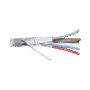 Bobina de 305 metros de cable 8 conductores, 22 AWG, tipo CMR, de color gris para aplicaciones en Alarmas de intrusión /Control de acceso/Interfonos y TV porteros/Automatización/Audio y Voceo.