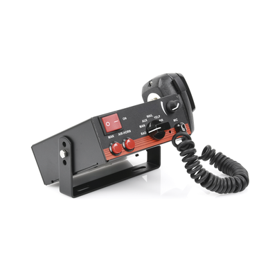 Sirena Vehicular de 100W de Potencia, Con Switch Giratorio de 6 posiciones, Micrófono de Uso Rudo e Interconexión a Radio - Image 4