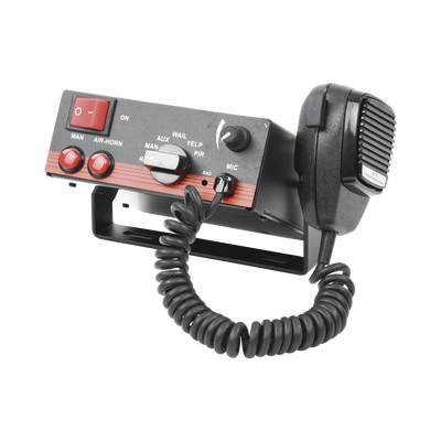 Sirena Vehicular de 100W de Potencia, Con Switch Giratorio de 6 posiciones, Micrófono de Uso Rudo e Interconexión a Radio - Image 2