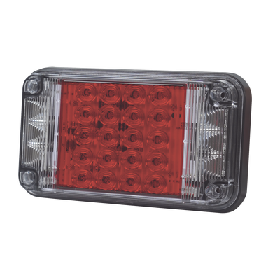 Luz de Advertencia de 7X4″, Color Rojo, Con Luces de Trabajo, Ideal para Ambulancias
