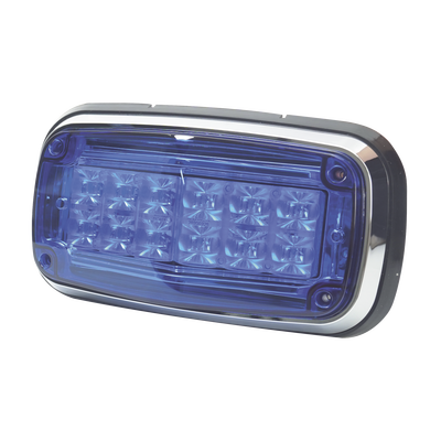 Luz de advertencia 8 X 4″, Color Azul, IP67, SAE, Ideal para Ambulancias