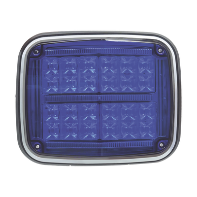 Luz de advertencia de 8 X 6", Color Azul, SAE,  IP67, Ideal para Ambulancias - Image 3