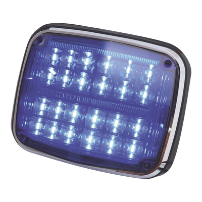 Luz de advertencia de 8 X 6", Color Azul, SAE,  IP67, Ideal para Ambulancias - Image 6