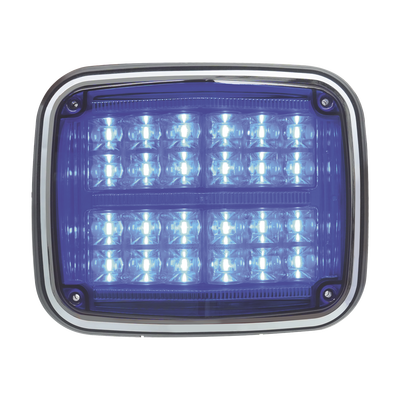 Luz de advertencia de 8 X 6″, Color Azul, SAE,  IP67, Ideal para Ambulancias