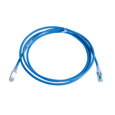Patch Cord Z-MAX Cat6A S/FTP, CM/LS0H, 7ft, Color Azul, Versión Bulk (Sin Empaque Individual)