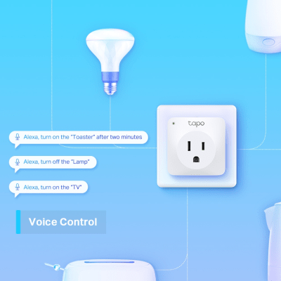 Mini tomacorriente inteligente Wi-Fi, 100 - 120V~, 50/60Hz, 15.0A, compatible TP-LINK TAPOP100-2P con Amazon Alexa y Google Assistant, color blanco. - Image 5