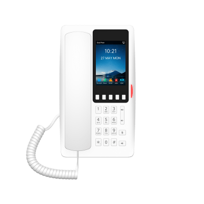 Teléfono IP Wi-Fi Hotelero con PoE, Puerto USB de Carga y Pantalla LCD de 3.5″