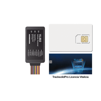 Kit localizador vehicular / 4G LTE / BLE / RS485 / Audio dos vias (requiere accesorios) / incluye SIM500MB2Y y Plataforma TrackSolidPro / Compatble con UL212 Sensor ultrasonico