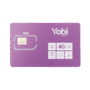 SIM Yobi para dispositivos móviles 3G/4G con recarga de 3.5GB cada mes durante 1 año de servicio (solo datos)