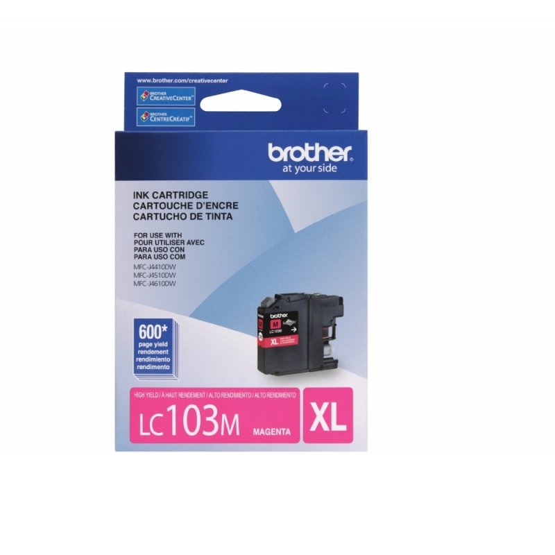 Cartucho Brother LC103M Magenta, 600 Páginas RENDIMIENTO 600 PGS – Brother