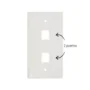 PLACA DE PARED (FACEPLATE) UNIVERSAL ENS-FP62 ENSON 2 PUERTOS ESTILO KEYCONNECT CAT6A CAT6 CAT5E CONECTORES DE FIBRA OPTICA Y COAXIALES COLOR BLANCO USO INTERIOR MATERIAL PLASTICO ABS PLACA DE PARED 2 PUERTOS ENSON ECO - Tecnosinergia