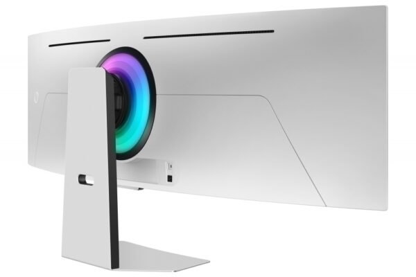 Monitor Smart OLED Gaming Samsung Odyssey G9 S49CG950SL 49" (1244.6mm) Class Dual Quad HD (DQHD) Pantalla curva - 32:9 - Plata - 124.5cm (49") Viewable - OLED - Quantum Dot OLED Retroiluminación - 5120 x 1440 - Mil millones de colores - FreeSync Premium Pro - 250cd/m² - 30µs - 240Hz Refresh Rate - Altavoces - HDMI - DisplayPort - Concentrador USB MONITOR GAMER 49 IN OLED CURVO240 HZ .03MS SMART C BOCINAS - Samsung - Image 5