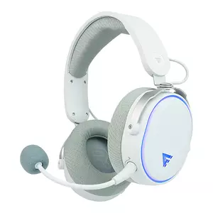 Auriculares de gaming Game Factor HSB600 Con cable/Inalámbrico Sobre la cabeza Estéreo – Blanco – Binaural – Circumaural – 1000cm – Bluetooth/RF – 32Ohm – 20Hz a 20kHz – Mini-phone (3.5mm) DIADEMA GAME FACTOR HSB600 BT 1 8 HORAS TIPO C MICROFONO SURROUND 7 – Vorago
