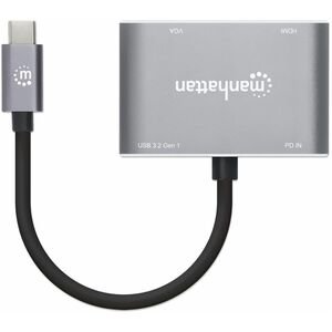 DOCKING USB-C 4 PTOS HDMIVGA USB-AUSB-C PD – Manhattan