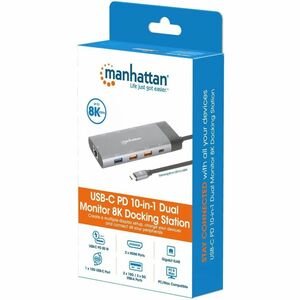 DOCKING USB-C 10PTOS 2XHDMI 5XU SB-A USB-C USB-C PD RJ45 LECTOR – Manhattan