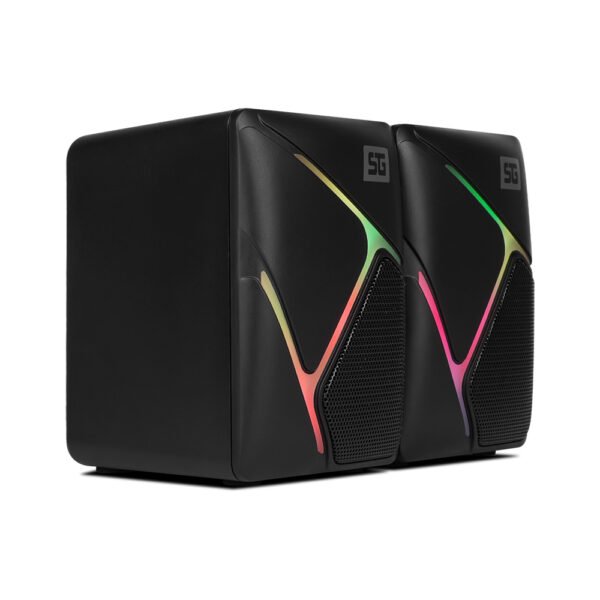 Vorago 2.0 Pórtatil Sistema de Altavoces - 6W RMS - Negro - 150Hz a 20kHz - USB - 2 BOCINAS 2.0 VORAGO START THE GAME RGB  USB 3.5 MM - Vorago - Image 2