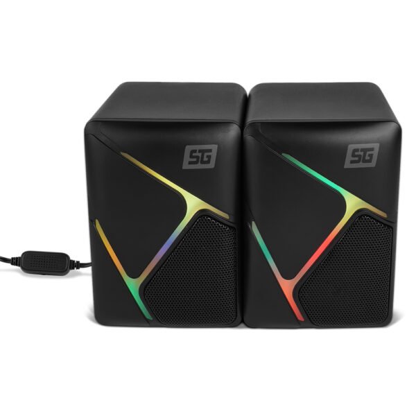 Vorago 2.0 Pórtatil Sistema de Altavoces - 6W RMS - Negro - 150Hz a 20kHz - USB - 2 BOCINAS 2.0 VORAGO START THE GAME RGB  USB 3.5 MM - Vorago - Image 4