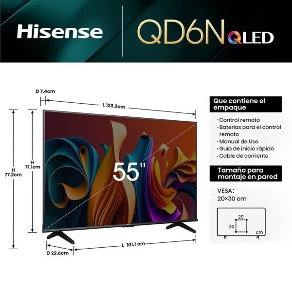 TV HISENSE 50 PULGADAS QLED ANDROID - Image 5