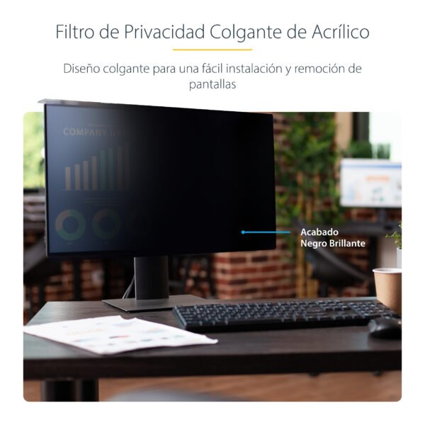Filtro de Privacidad 16:9 para Monitor de 23.8" - Colgante - Protector Acrílico de Pantalla - Ángulo de Visión de +/- 30° - Brillante FILTRO DE PRIVACIDAD 16:9para Monitor de 23.8 Colgante - StarTech.com - Image 10