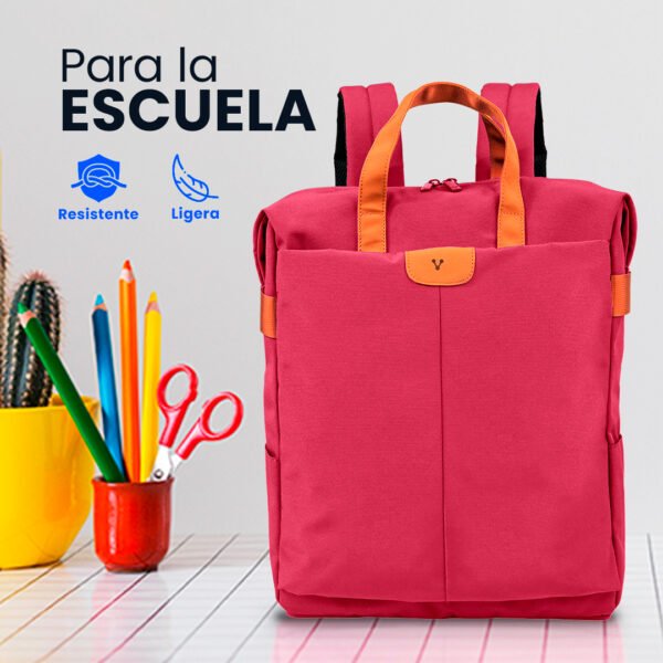 MOCHILA VORAGO BP-301 VINTAGE D OBLE USO LAPTOP 15.6 MARRON - Vorago - Image 2