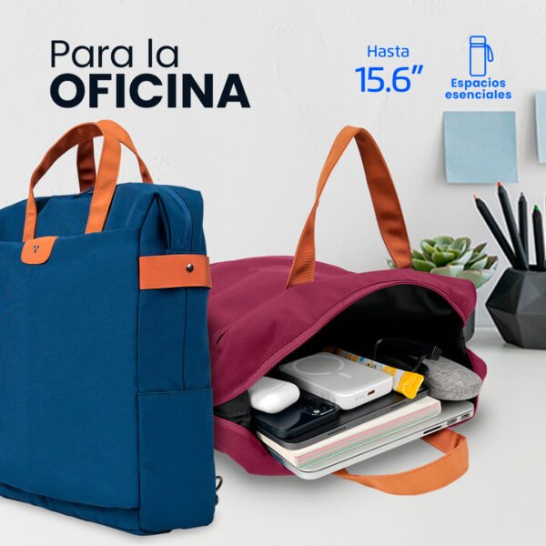 MOCHILA VORAGO BP-301 VINTAGE D OBLE USO LAPTOP 15.6 MARRON - Vorago - Image 3