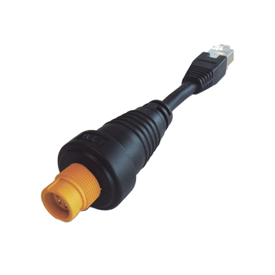 Adaptador Ethernet RJ45 / Conector Redondo Amarillo / Compatible con NSO evo2 y Zeus2