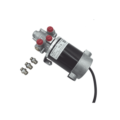 Bomba Hidráulica Reversible PUMP-3 / 12V DC / Flujo 1.6L (98 cu.in) por Minuto / Cilindro 160-550 cc (9.8 – 33.5 cu.in) / Conexiones ORB / Incluye 3 Adaptadores ORB-5 a 9/16 UNF / Compatible con SteadySteer