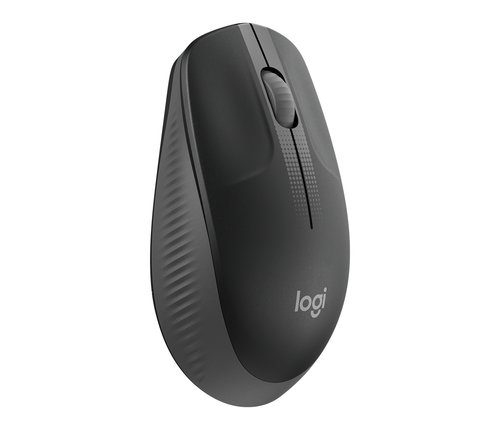 Logitech M190 Tamańo completo Mouse – USB – Óptico – 3 Botón(es) – Carbón – Inalámbrico – 1000 dpi – Rueda de desplazamiento – Grande Tamaño de la mano/palma MOUSE INALAMBRICO M190 AMBIDIESDE TAMANO REGULAR COLOR CHARCOAL