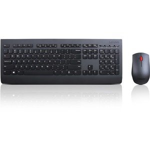 Teclado y Mouse  Lenovo Professional – USB Inalámbrico RF – Español (América Latina) – Negro – USB Inalámbrico RF – Láser – 1600 dpi – 5 Botón – Rueda inclinable – QWERTY – Negro – Reproductor Multimedia Tecla(s) de acceso rápido – Simétrico – AA – Compat ESPANOL NEGRO 2 WTY – Lenovo