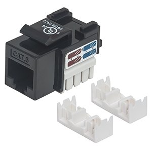 Intellinet 210720 Jack Categoría 6 de Impacto, RJ-45, Negro DE IMPACTO NEGRO – Intellinet
