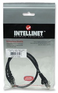 Intellinet CABLE PATCH 0.5m( 1.5f) Cat 5e UTP NEGR – Cable for Dispositivo de red – Cable de conexión – Oro Contacto chapado – Negro CABLE DE RED PATCH CAT5E RJ45 0.50M NEGRO – Intellinet