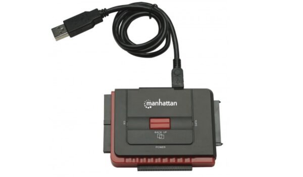 Manhattan Adaptador USB 2.0 a HDD IDE40/SATA OTB - Manhattan Adaptador USB de Alta Velocidad 2. a SATA/ IDE CONVERTIDOR HDD USB A IDE Y SATA 1.5 GBPS HASTA 5.25IN - Manhattan