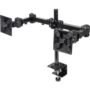 Soporte con Brazos Manhattan  de Doble Movimiento para 2 Monitores hasta 24', max. 12KGs, Negro ARTICULADO 13  A 24  6 KG X BRAZO - Manhattan