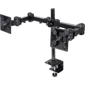 Soporte con Brazos Manhattan  de Doble Movimiento para 2 Monitores hasta 24′, max. 12KGs, Negro ARTICULADO 13  A 24  6 KG X BRAZO – Manhattan
