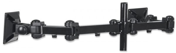Soporte con Brazos Manhattan  de Doble Movimiento para 2 Monitores hasta 24', max. 12KGs, Negro ARTICULADO 13  A 24  6 KG X BRAZO - Manhattan - Image 2