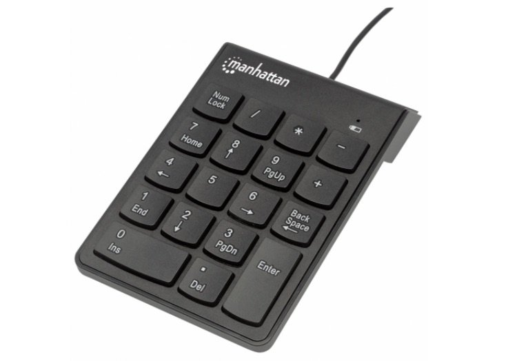 TECLADO NUMERICO ALAMBRICO CONEXION USB NEGRO – Manhattan Teclado numérico – Keypad TECLADO NUMERICO ALAMBRICO USB NEGRO – Manhattan