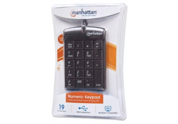 TECLADO NUMERICO ALAMBRICO CONEXION USB NEGRO - Manhattan Teclado numérico - Keypad TECLADO NUMERICO ALAMBRICO USB NEGRO - Manhattan - Image 2