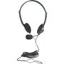 AUDIFONO C/MICROFONO ESTANDAR PLASTICO - Binaural - Supra-aural - 32Ohm - 20Hz a 20kHz - 200cm Cable - Omnidireccional, Condensador Micrófono - Mini-phone (3.5mm) AUDIFONOS DIADEMA AJUSTABLE MICROFONO CONTROL DE VOLUMEN 3.5MM - Manhattan