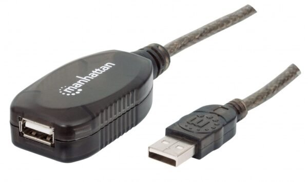 Cable Manhattan  USB A Macho - USB A Hembra, 10 Metros, Negro ACTIVA ENCADENABLE X3 M-H - Manhattan - Image 2