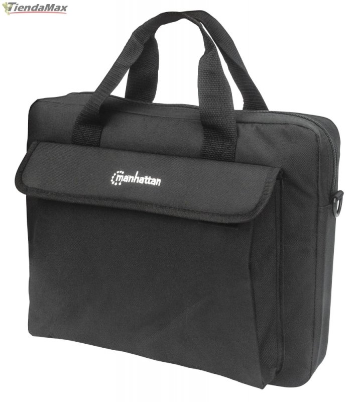Maletín de Poliéster Manhattan London para Laptop 14.1″, Negro . – Manhattan