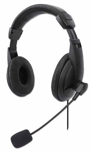 Manhattan Auriculares – Manhattan Casco estéreo USB AUDIFONO DIADEMA USB CON MICROFONO ALAMBRICO CONTROL INTEGRA – Manhattan