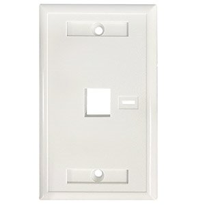 TAPA DE PARED FACEPLATE PLACA 1 PUERTO PERFORACION PARA ETIQUETA – 1-gang TAPA DE PARED FACEPLATE PLACA 1 PUERTO PERFORACION PARA ETIQUETA – Intellinet